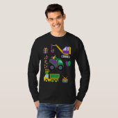 Construction Vehicle Mardi Gras Toddlers Boys T-Shirt (Vorne ganz)