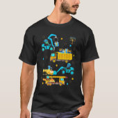 Construction Vehicle Menorah Hanukkah Chanukah Tod T-Shirt (Vorderseite)