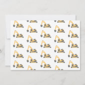 Construction Vehicles Birthday First Birthday Einladung (Rückseite)