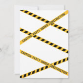 Construction Vehicles Birthday Party Invitation Einladung (Rückseite)