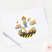 Construction Vehicles Birthday Party Sticker (Umschlag)