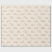 Construction Vehicles Builder Boy Truck Beige Geschenkpapier (Flach)