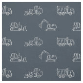 Construction Vehicles Builder Boy Truck Dark Blue Stoff (Muster)