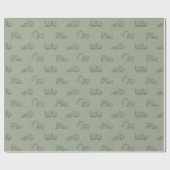 Construction Vehicles Builder Boy Truck Sage Green Geschenkpapier (Flach)