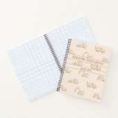 Construction Vehicles Truck School Boys Name Beige Notizblock (Innenseite)