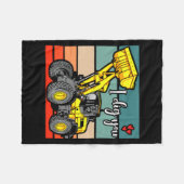 Construction Vehicles Valentines Hearts Excavator Fleecedecke (Vorderseite (Horizontal))