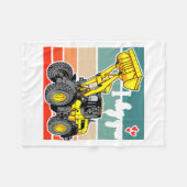 Construction Vehicles Valentines Hearts Excavator  Fleecedecke (Vorderseite (Horizontal))