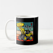 Construction Vehicles Valentines Hearts Excavator Kaffeetasse (Links)
