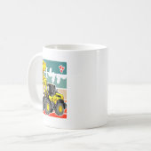 Construction Vehicles Valentines Hearts Excavator Kaffeetasse (Vorderseite Links)