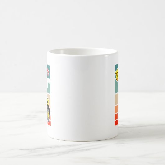 Construction Vehicles Valentines Hearts Excavator  Kaffeetasse (Mittel)