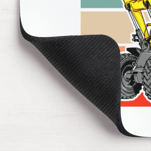 Construction Vehicles Valentines Hearts Excavator Mousepad (Ecke)