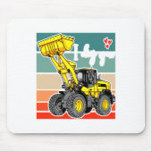 Construction Vehicles Valentines Hearts Excavator  Mousepad (Vorne)