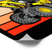 Construction Vehicles Valentines Hearts Excavator  Poster (Ecke)