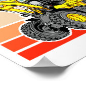 Construction Vehicles Valentines Hearts Excavator Poster (Ecke)