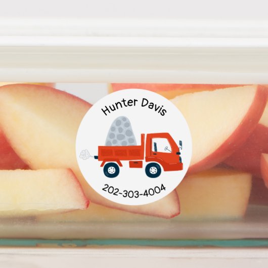 Construction Waterproof Circle Sticker Name Labels (Befestigt)