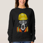 Construction Worker Border Collie Laborer Puppy Do Sweatshirt (Vorderseite)