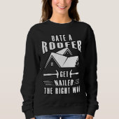 Construction Worker Coffee Beer Roofing Tools Roof Sweatshirt (Vorderseite)