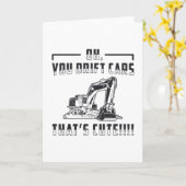 Construction Worker Excavator Drift Cars Cute Dig Karte (Gelbe Blume)