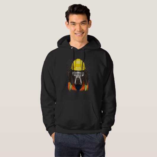 Construction Worker German Shorthaired Pointer Lab Hoodie (Vorne ganz)