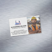 Construction Worker | Home Builders Magnetische Visitenkarte (Beispiel)