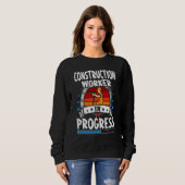 Construction Worker In Progress Trainee Student Sweatshirt (Vorne ganz)