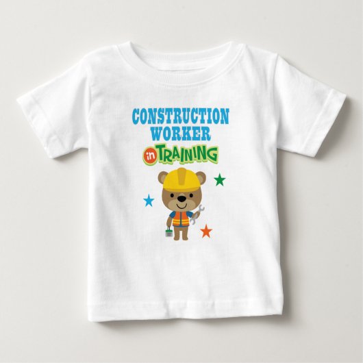 Construction Worker in Training Baby T-shirt (Vorderseite)