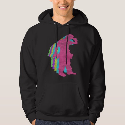 Construction Worker Powerdrill 80s Colors 1980s Hoodie (Vorderseite)