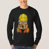 Construction Worker Squirrel Laborer Animal Squirr T-Shirt (Vorderseite)