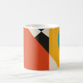 Constructivist Teal Orange Geometric Abstract Kaffeetasse (Mittel)