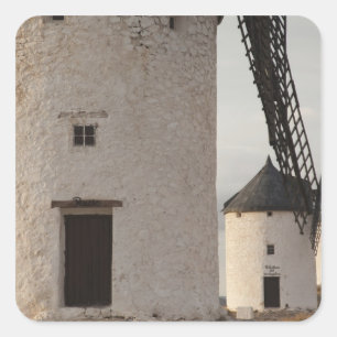 Consuegra, alte Windmühlen von La Mancha Quadratischer Aufkleber