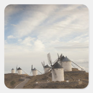 Consuegra, alte Windmühlen von La Mancha Quadratischer Aufkleber