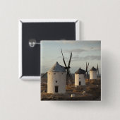 Consuegra, antike Windmühlen La Mancha Button (Vorne & Hinten)