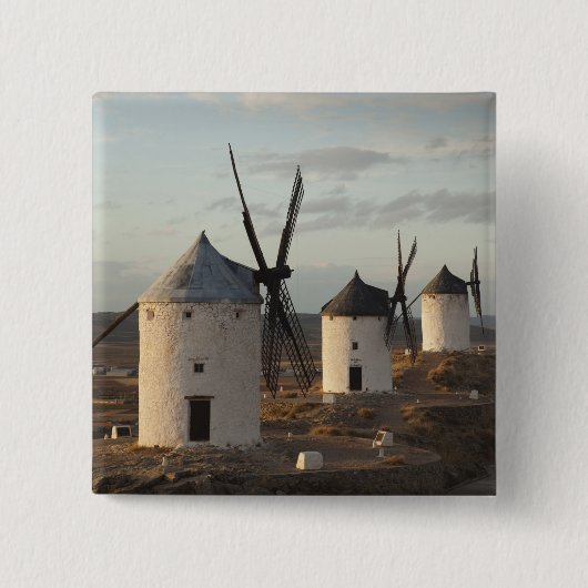 Consuegra, antike Windmühlen La Mancha Button (Vorderseite)