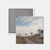 Consuegra, antike Windmühlen La Mancha Magnet (Vorderseite/Rückseite)