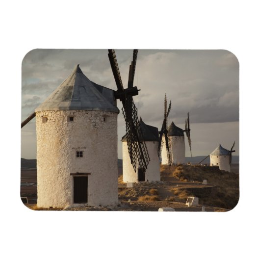 Consuegra, antike Windmühlen La Mancha Magnet (Horizontal)
