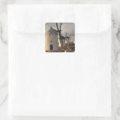 Consuegra, antike Windmühlen La Mancha Quadratischer Aufkleber (Tasche)