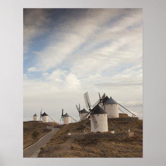 Consuegra, antike Windmühlen von La Mancha Poster (Vorne)