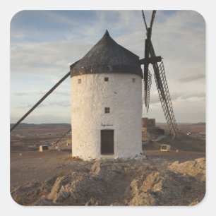 Consuegra, antike Windmühlen von La Mancha Quadratischer Aufkleber