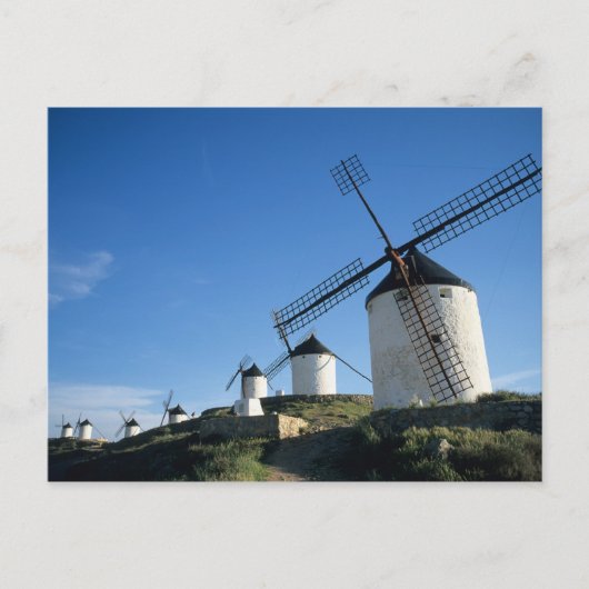 Consuegra, La Mancha, Spanien, Windmühlen 2 Postkarte (Vorderseite)