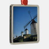 Consuegra, La Mancha, Spanien, Windmühlen 2 Silbernes Ornament (Rechts)