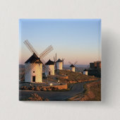 Consuegra, La Mancha, Spanien, Windmühlen Button (Vorderseite)