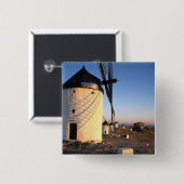Consuegra, La Mancha, Spanien, Windmühlen Button (Vorne & Hinten)