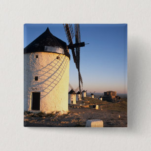 Consuegra, La Mancha, Spanien, Windmühlen Button