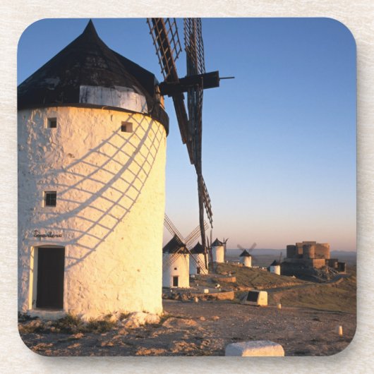 Consuegra, La Mancha, Spanien, Windmühlen Getränkeuntersetzer (Vorderseite)