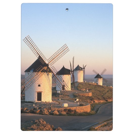 Consuegra, La Mancha, Spanien, Windmühlen Klemmbrett (Rückseite)
