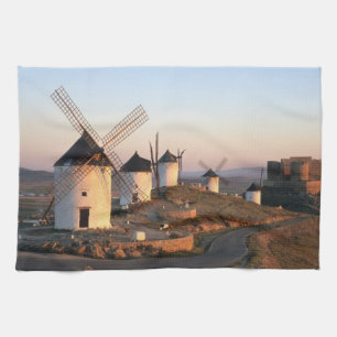 Consuegra, La Mancha, Spanien, Windmühlen Küchentuch