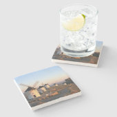 Consuegra, La Mancha, Spanien, Windmühlen Steinuntersetzer (Seitenansicht)