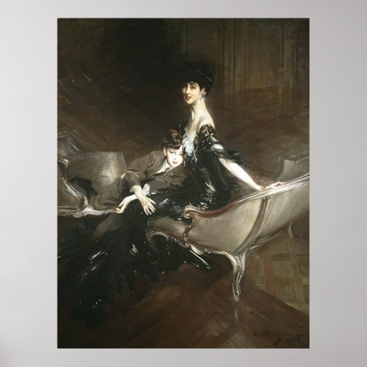 Consuelo Vanderbilt und Son Ivor, Giovanni Boldini Poster (Vorne)