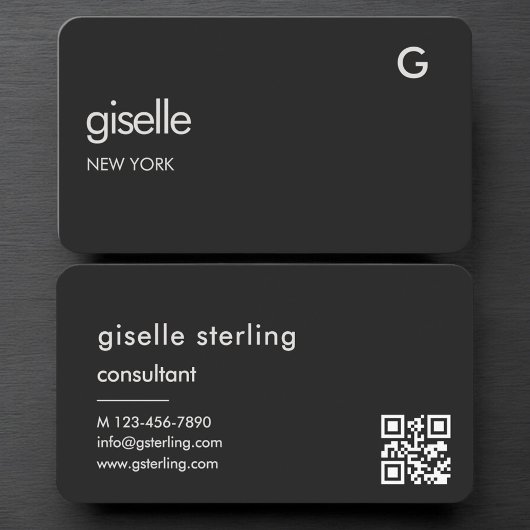 Consultant Black QR Code Visitenkarte