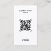 Consultant Custom Foto und QR Visitenkarte (Rückseite)